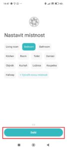 Opět stiskněte Další