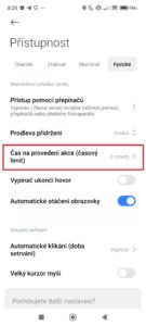 Otevřete položku Čas na provedení akce (časový limit)
