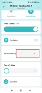 Ruční otočení horizontálního směru hlavy