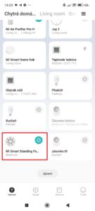 Ventilátor v aplikaci Xiaomi Mi Home
