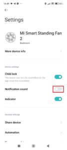 Vypnutí potvrzovacího zvuku