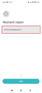 Zadejte název ventilátoru
