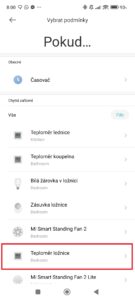 ...teplota na teploměru v ložnici...