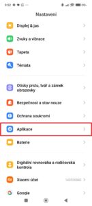 Přejděte do sekce Aplikace