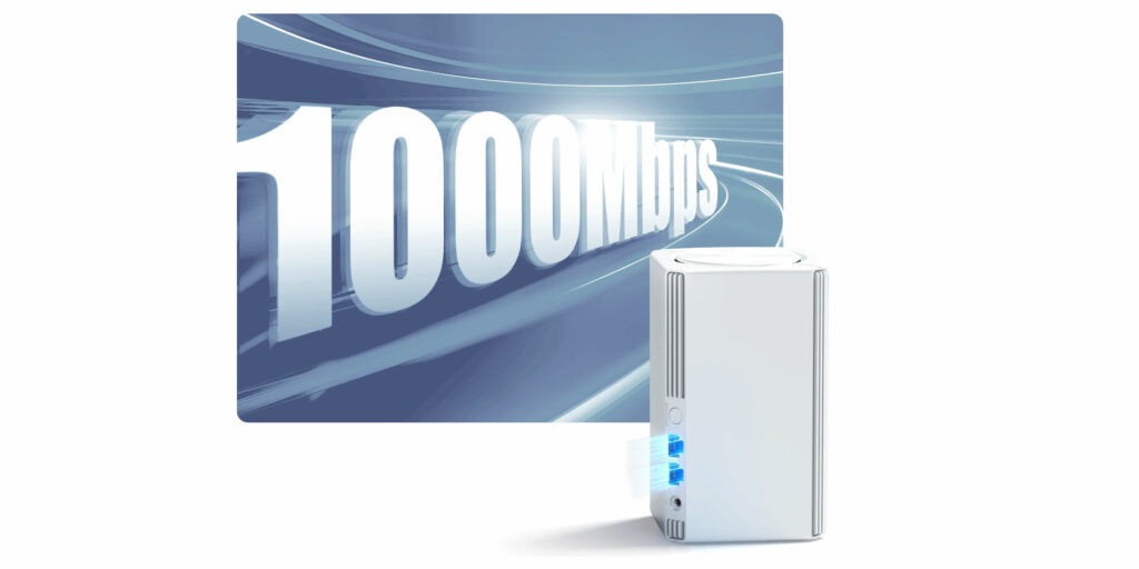 Dva gigabitové ethernetové porty