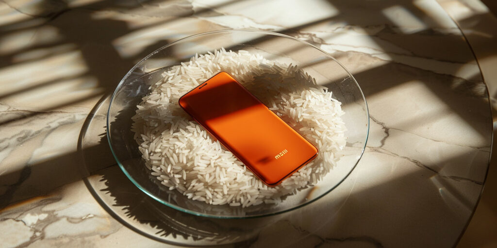 Když mobil spadl do vody, nemá smysl dávat ho do misky s rýží