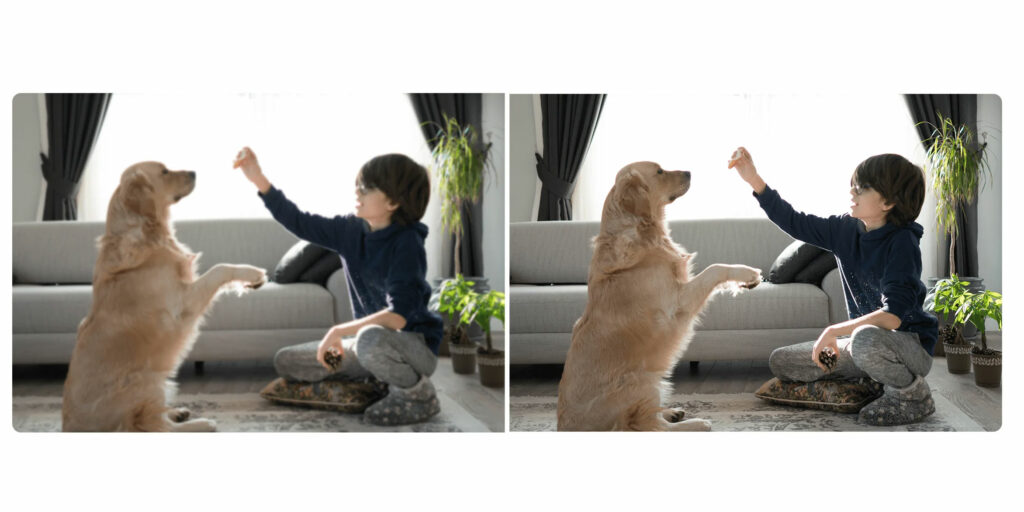 Rozlišení 2 Mpx (vlevo) a 3 Mpx (vpravo)