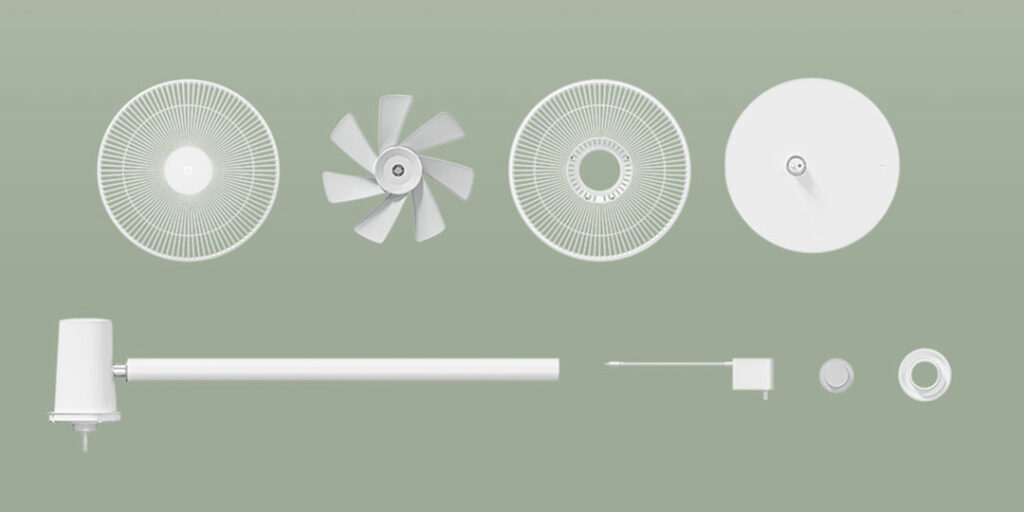 Ventilátor se skládá z těchto součástek