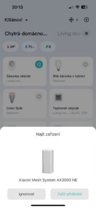 Aplikace Mi Home sice router našla