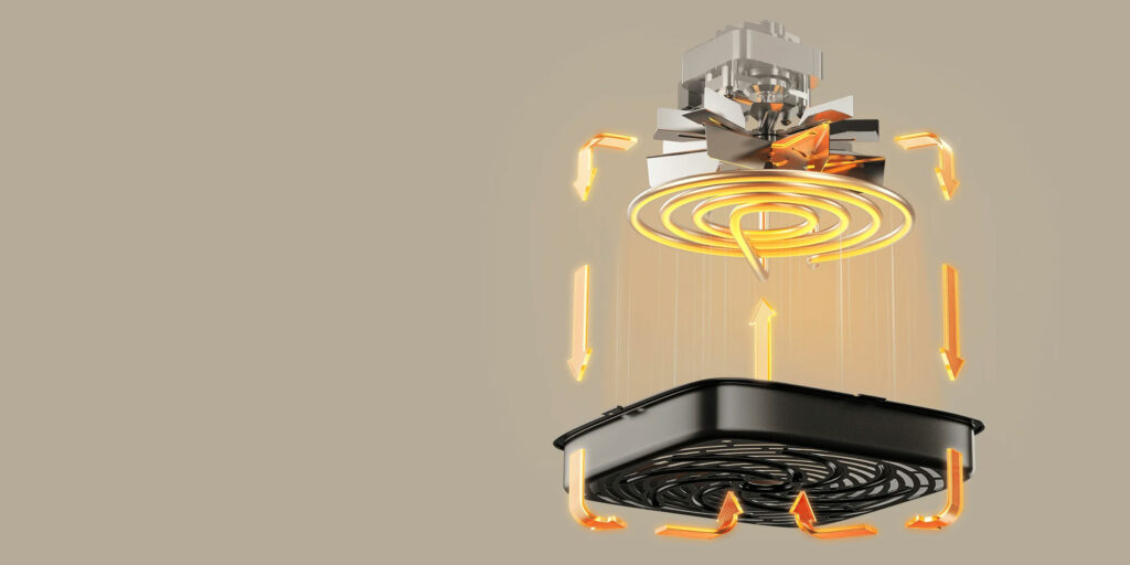 Fritéza je vybavena technologií 3D konvekčního ohřevu