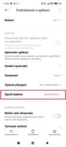 Klepněte na Spořič baterie
