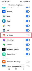 Vyhledejte aplikaci Mi Fitness