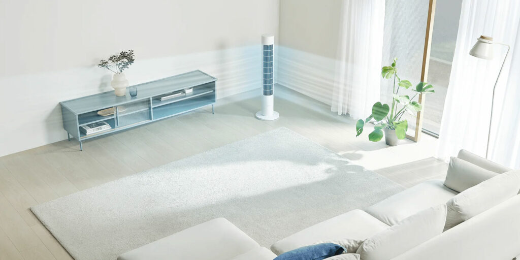 Díky úhlu ventilace 150° pokryje i větší místnosti