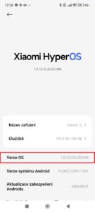 Klepněte sedmkrát na položku Verze OS