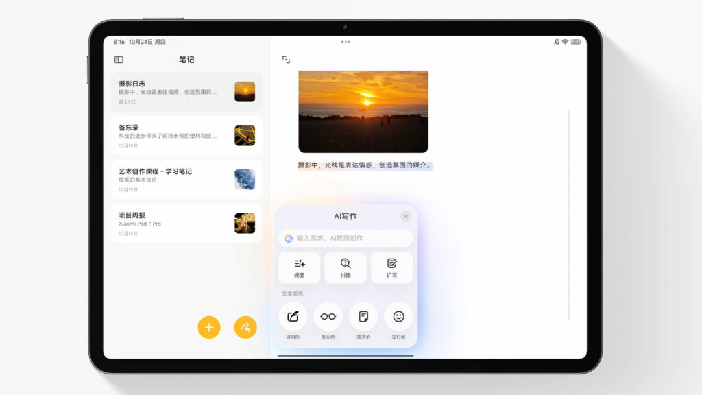 Tablet zaměřený na produktivitu