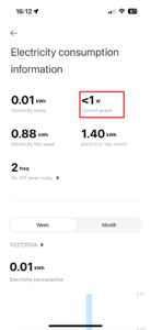 Aktuální odběr (W)