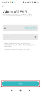 Stiskněte tlačítko Další