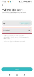 Zadejte přihlašovací heslo