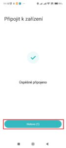 Zásuvka je připojena k Wi-Fi