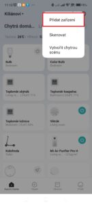 Zvolte možnost Přidat zařízení