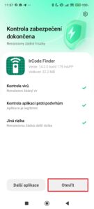 Otevřít aplikaci IrCode Finder Universal Remote