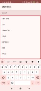 Vyhledejte značku spotřebiče