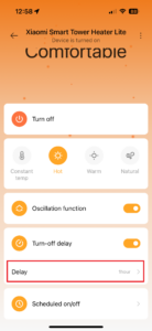 Nastavení času vypnutí