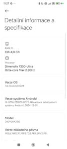 Podrobné informace a specifikace