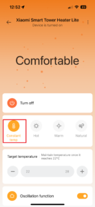 Režim konstantní teploty