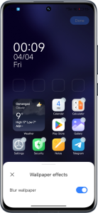 Možnost rozostření tapet