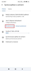 Klepněte na Aktualizovat vše
