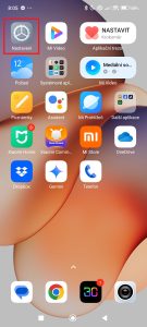 Otevřete systémové Nastavení