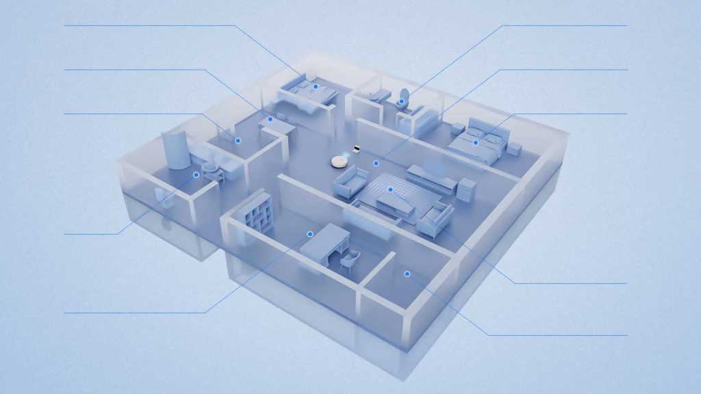 Podrobné mapování domácnosti pomocí LiDARu