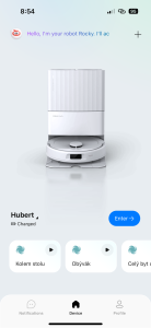 Vysavač je připraven