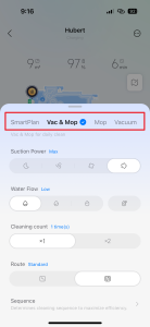 Čtyři dostupné režimy