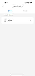 Sekce pro sdílení zařízení