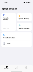 Sekce s notifikacemi