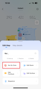 Tlačítko No-Go Zone