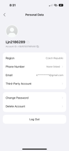 Váš uživatelský profil