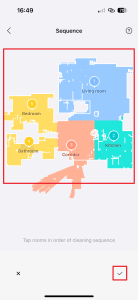 Výběr pořadí úklidu