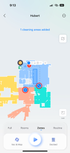 Zónu je možné posouvat a měnit její rozměry