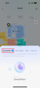 Zvolený režim SmartPlan