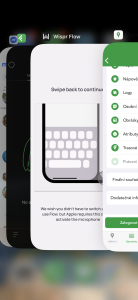 Seznam posledních spuštěných aplikací na iPhonu