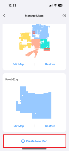 Klepněte na tlačítko Create New Map