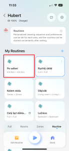 Naše rutina v seznamu