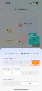 Nastavíme maximální tah