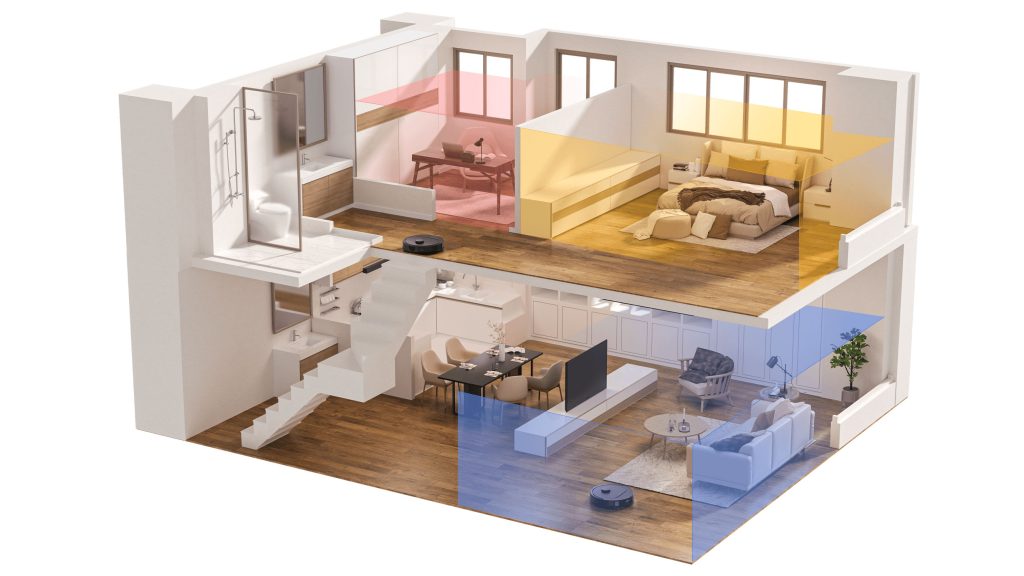 Některé modely robotických vysavačů Roborock nabízejí možnost uložení více map a díky tomu podporují úklid ve více patrech