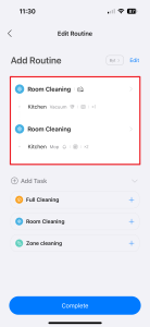 Nyní máme v rámci rutiny definovány dva úkoly
