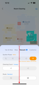 Potažením za horní úchyt nabídku zavřeme