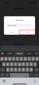 Potvrďte název tlačítkem OK